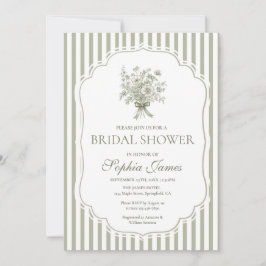 Sage Green Bridal Shower Invitation Template Boho Einladung
