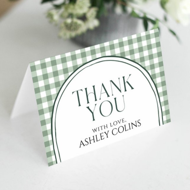 Sage Green Bridal Shower Thank You Dankeskarte (Von Creator hochgeladen)
