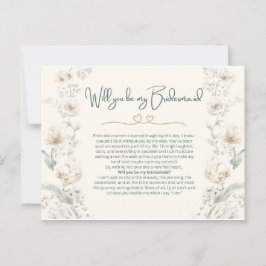 Sage Green Bridesmaid Vorschlagskarte Postkarte