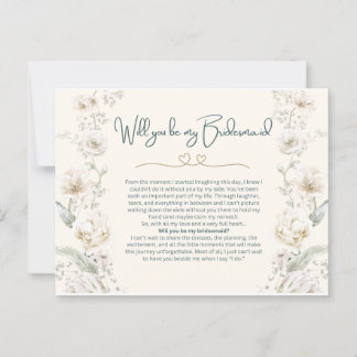 Sage Green Bridesmaid Vorschlagskarte Postkarte
