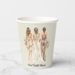 Sage Green Bridesmaids Brautparty Pappbecher