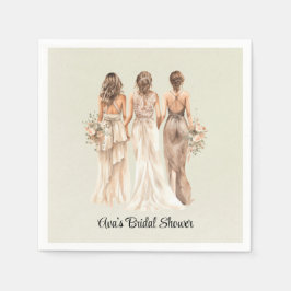 Sage Green Bridesmaids Brautparty Serviette