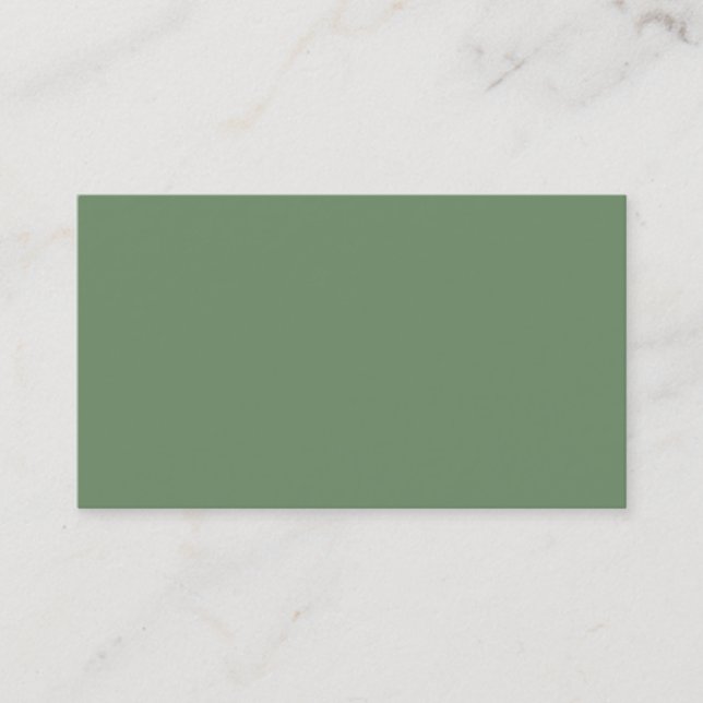 Sage Green Business Card Visitenkarte (Vorderseite)