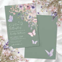 Sage Green Butterfly Wildblume Brautparty