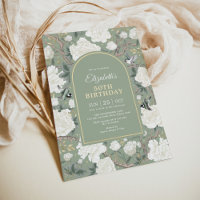 Sage Green Chinoiserie Floral Frauen 50. Geburtsta