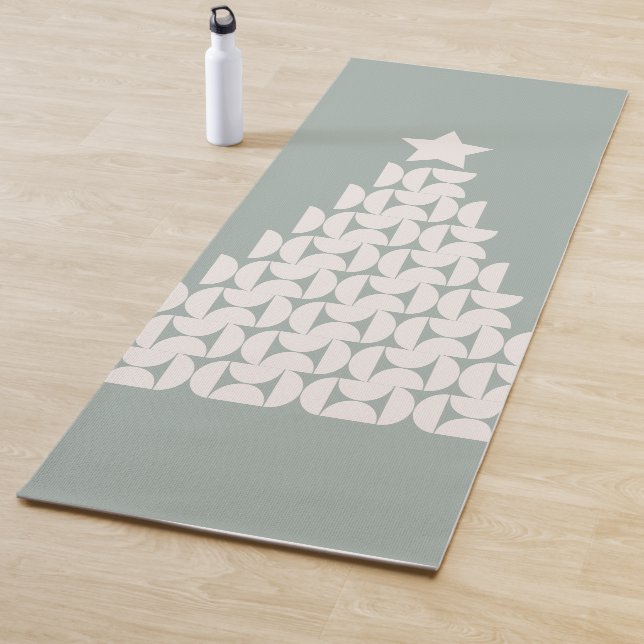 Sage Green Christmas Tree Yogamatte (Beispiel)