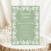 Sage Green Cielito Lindo Taufe & Erster Geburtstag