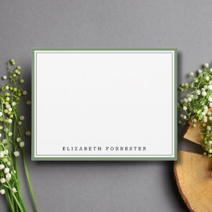 Sage Green Classic Doppelgrenzkorrespondenz Mitteilungskarte
