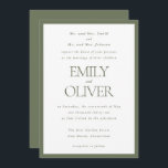 Sage Green Classic Frame Wedding Parents Host Einladung<br><div class="desc">Machen Sie Ihre Hochzeitsankündigung unvergesslich mit diesem Sage Green Formal Elegant Wedding Einladung Template. Diese dunkelweiss grüne und weiße Einladung ist perfekt für die Eltern konzipiert, die den besonderen Tag ausrichten. Sie besticht durch ihren raffinierten, grünen Rahmen und die elegante Typografie für die Namen des Ehegatten und die Informationen zur...</div>