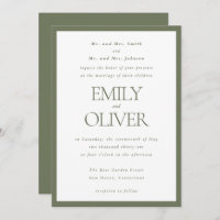 Sage Green Classic Frame Wedding Parents Host