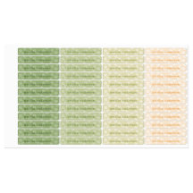 Sage Green Cream Vintage Blumen Custom Namen Etike
