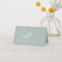 Sage Green Cross Boy Taufe geklappte Platzkarte