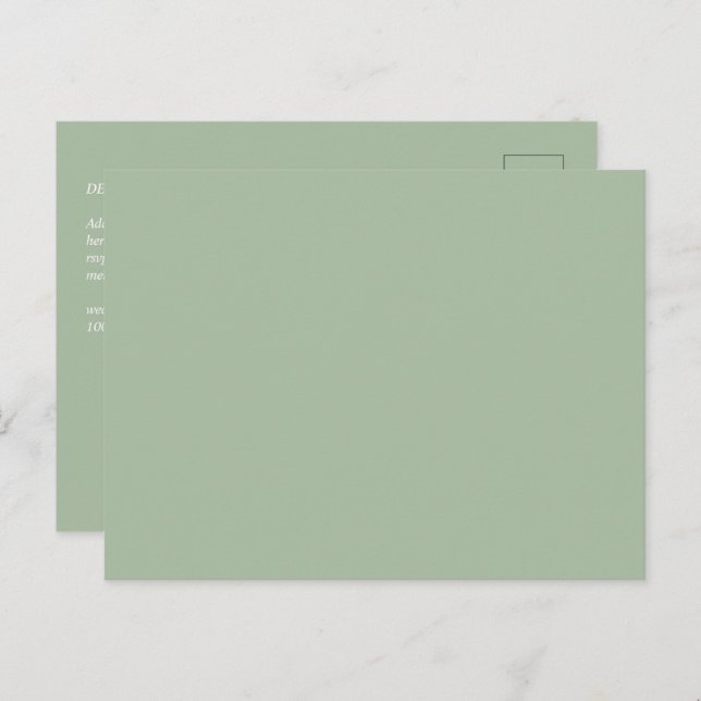Sage Green Custom Brand Postkarte (Vorne/Hinten)