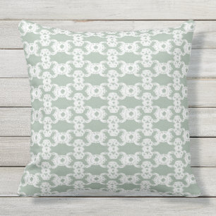 Sage Green Damask Kissen
