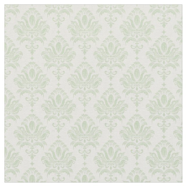 Sage Green Damask Stoff (Nahaufnahme)