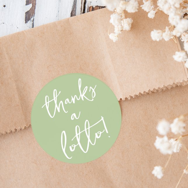 Sage Green Danke an Lotto Sticker (Von Creator hochgeladen)