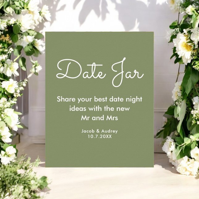 Sage Green Date Jar Polterabend Poster (Von Creator hochgeladen)