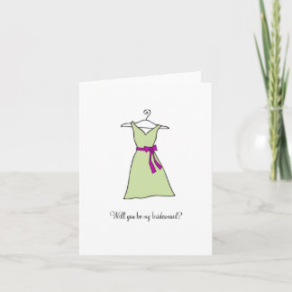 Sage Green Dress, wirst du meine Brautjungfrau sei Einladung