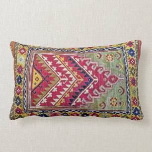 Sage Green Dusty Rose Orientales Gebet Rug Design Lendenkissen