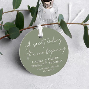 Sage green Ein süßes Ende für einen Neuanfang Geschenkanhänger