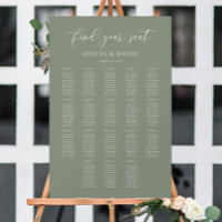 Sage Green Elegant 18 Tische Seating Chart