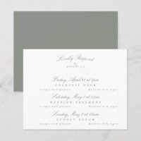 Sage Green Elegant Calligraphy Multi-Event