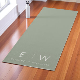 Sage Green Elegant Moderner Minimalistischer Monog Yogamatte
