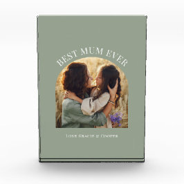 Sage green elegante arch Foto typography best mum