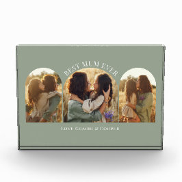 Sage green elegante Arch Multi Foto Best Mum