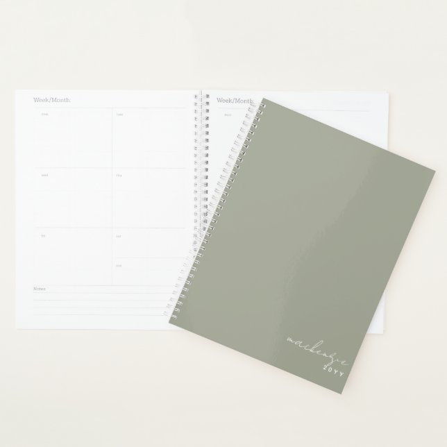 Sage Green Elegante Einfach Minimalistisch Persona Planer (Anzeige)