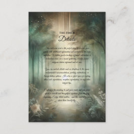 Sage Green Enchanted Forest Radiance Begleitkarte