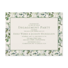 Sage Green Eucalyptus Blätter Cream Verlobung