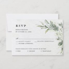 Sage Green Eucalyptus Minimalistisch Botanische Ho RSVP Karte