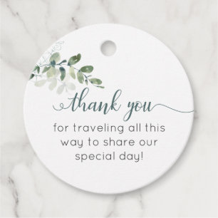 Sage Green Eucalyptus Vielen Dank für Ihre Unterst Geschenkanhänger