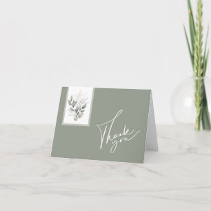 Sage Green Eucalyptus Wedding Dankeschön Karte