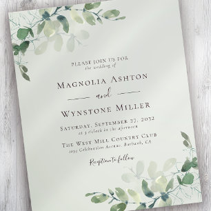 Sage Green Eucalyptus Wedding Einladung