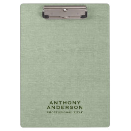 Sage Green Fabric Texture Klemmbrett