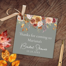 Sage Green Fall Floral Brautparty