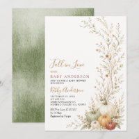 Sage Green Fall in Love Kürbis-Baby-Party