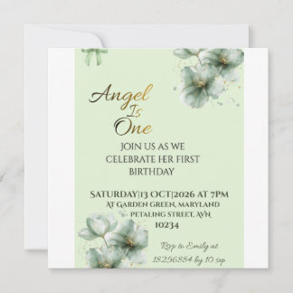 Sage Green Flat Save the Date Karte| Save the Date