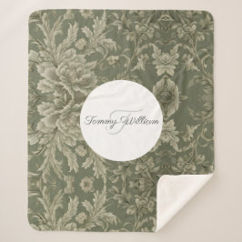 Sage Green Flora Elegantes Ambiente Sherpadecke