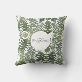 Sage Green Floral Elegant Kissen