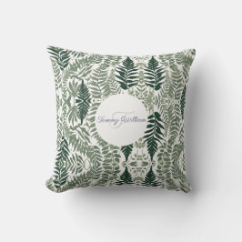 Sage Green Floral Elegant Kissen