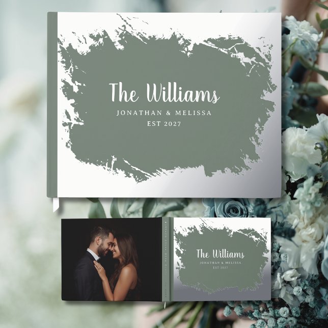 Sage Green Foil Guest Book Foto Gästebuch Einzigar (Von Creator hochgeladen)