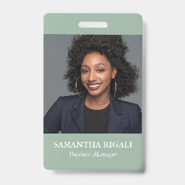 Sage Green Foto Anpassbare Abzeichen Ausweis