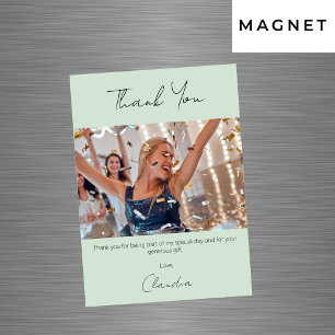 Sage green Foto danke Magnetkarte