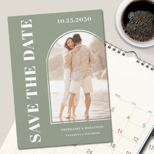 Sage Green Foto Save the Date