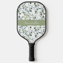 Sage Green French Country Olive Name  Pickleball Schläger