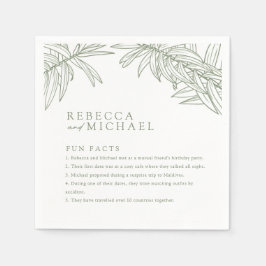 Sage Green Fun Fakten Einfache botanische Serviette