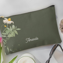 Sage Green Gänseblümchen Floral Minimal